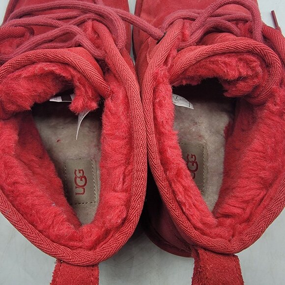 UGG Neumel Mens 10 Red Chukka Boots Lined Warm Casual Outdoors Walking 3236 - Picture 5 of 12